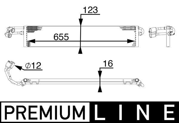 Ölkühler, Automatikgetriebe MAHLE CLC71000P