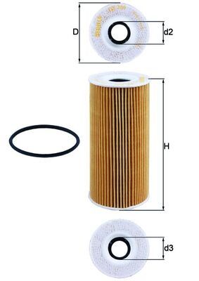 Ölfilter MAHLE OX366D
