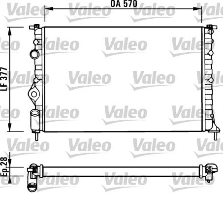 Kühler, Motorkühlung VALEO 731379