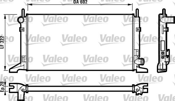 Kühler, Motorkühlung VALEO 730117