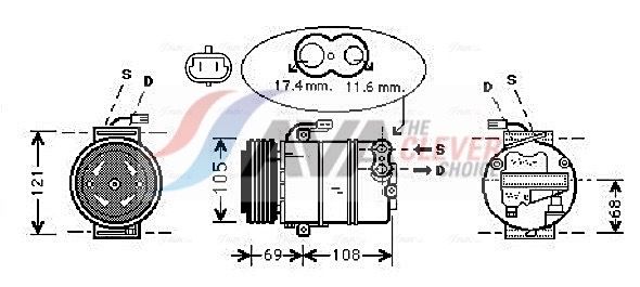 Kompressor, Klimaanlage AVA QUALITY COOLING OLAK316
