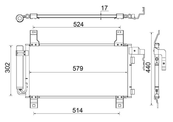 Kondensator, Klimaanlage MAHLE AC794000S