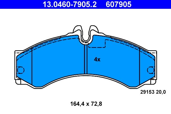 Bremsbelagsatz, Scheibenbremse ATE 13.0460-7905.2