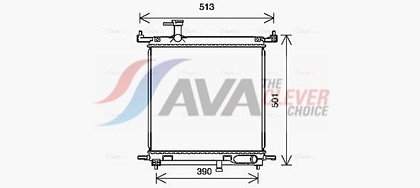Kühler, Motorkühlung AVA QUALITY COOLING DN2435