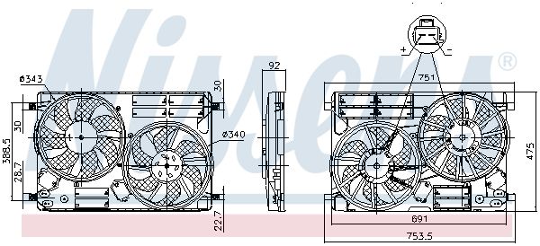 Kühlerlüfter NISSENS 850096