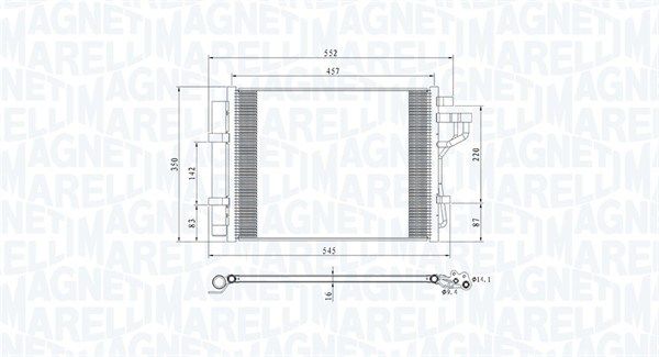 Kondensator, Klimaanlage MAGNETI MARELLI 350203802000