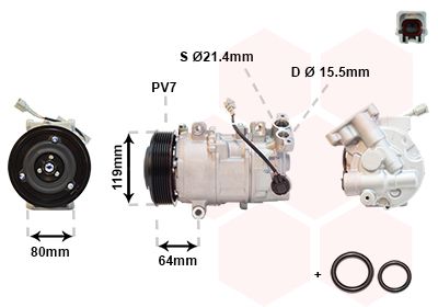 Kompressor, Klimaanlage VAN WEZEL 4300K492