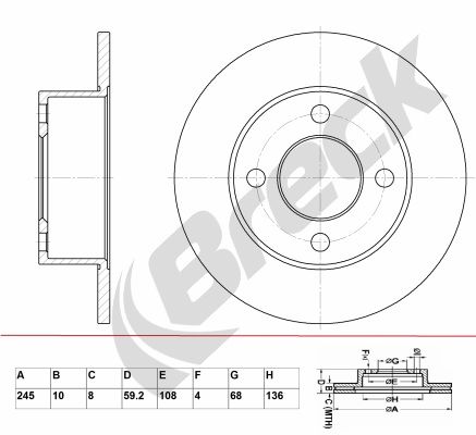 Bremsscheibe BRECK BR 023 SA100