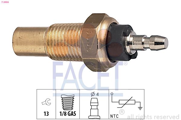 Sensor, Kühlmitteltemperatur FACET 7.3056