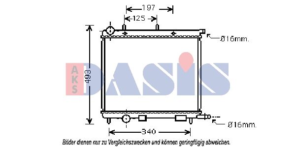 Kühler, Motorkühlung AKS DASIS 060056N