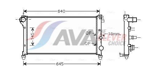 Kühler, Motorkühlung AVA QUALITY COOLING FTA2295