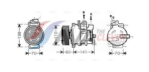 Kompressor, Klimaanlage AVA QUALITY COOLING AIAK271