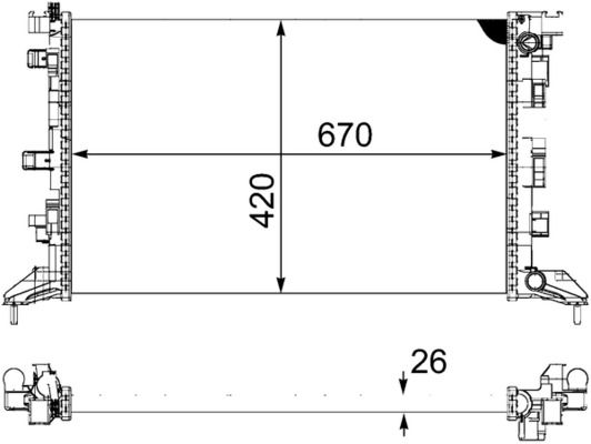 Kühler, Motorkühlung MAHLE CR897000P