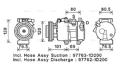 Kompressor, Klimaanlage AVA QUALITY COOLING kak275