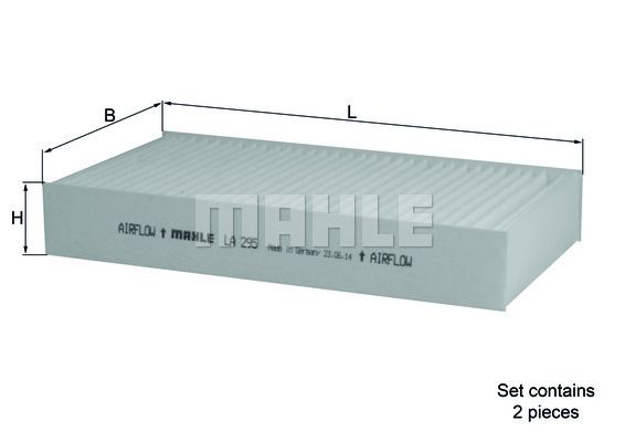 Filter, kupéventilation KNECHT LA 295/S