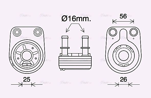 Ölkühler, Motoröl AVA QUALITY COOLING ft3460