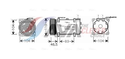Kompressor, Klimaanlage AVA QUALITY COOLING CNAK160