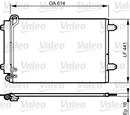 Kondensator, Klimaanlage VALEO 814002