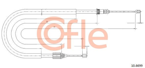 Seilzug Feststellbremse COFLE 10.6699