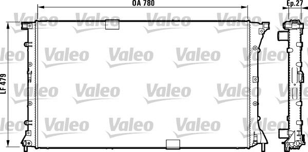 Kühler, Motorkühlung VALEO 732911