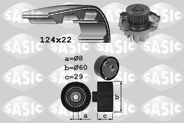 Wasserpumpe + Zahnriemensatz SASIC 3906037