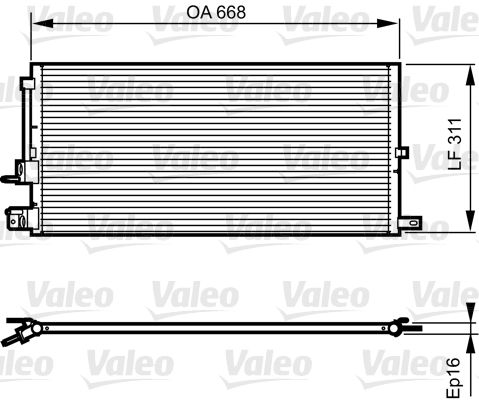 Kondensator, Klimaanlage VALEO 814199