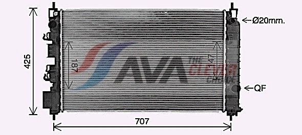 Kühler, Motorkühlung AVA QUALITY COOLING CT2081