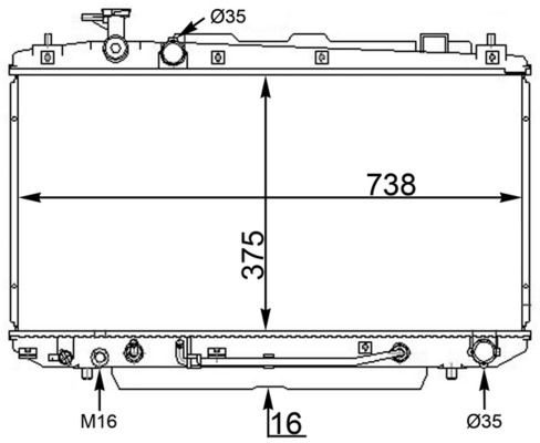 Kühler, Motorkühlung MAHLE CR1568000S
