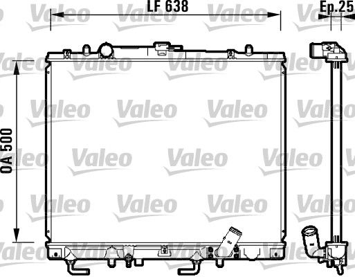 Kühler, Motorkühlung VALEO 734143