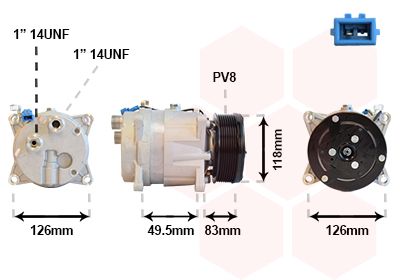 Kompressor, Klimaanlage VAN WEZEL 5800K303