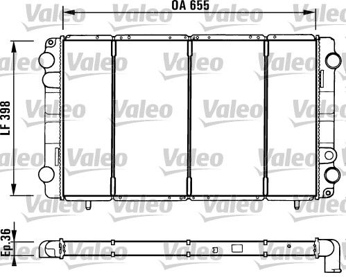 Kühler, Motorkühlung VALEO 730944