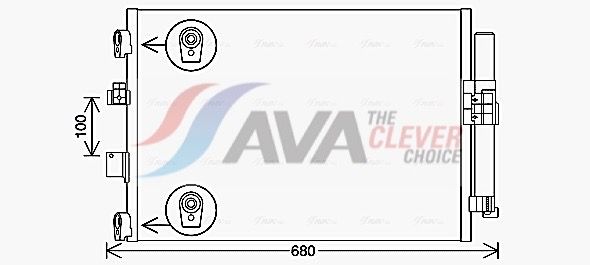 Kondensator, Klimaanlage AVA QUALITY COOLING FD5654D