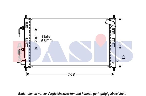 Kühler, Motorkühlung AKS DASIS 140105N