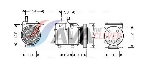 Kompressor, Klimaanlage AVA QUALITY COOLING HYAK199