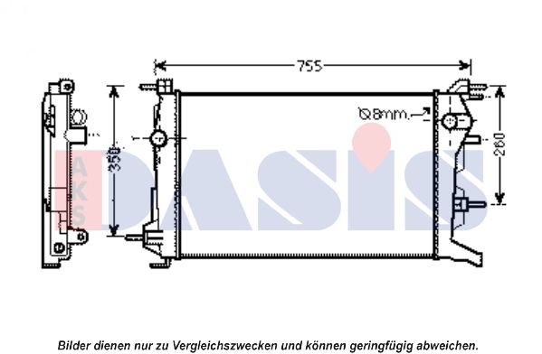 Kühler, Motorkühlung AKS DASIS 180084N