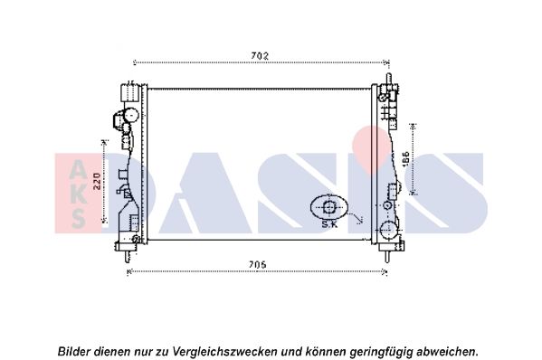 Kühler, Motorkühlung AKS DASIS 010017N