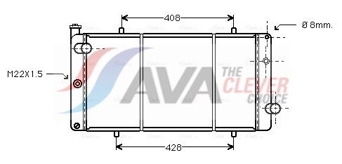 Kühler, Motorkühlung AVA QUALITY COOLING PEA2079