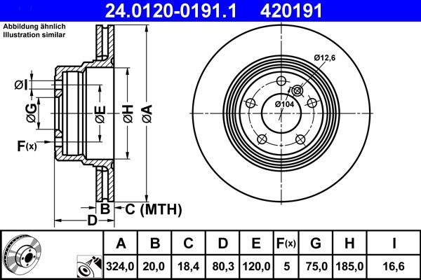 Bremsscheibe ATE 24.0120-0191.1