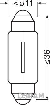 Glühlampe, Innenraumleuchte OSRAM 6461