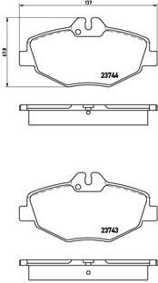 Bremsbelagsatz, Scheibenbremse BREMBO P 50 049