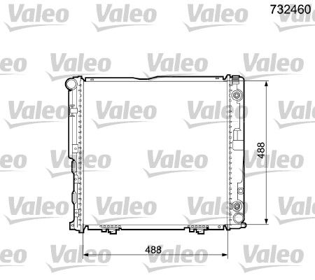 Kühler, Motorkühlung VALEO 732460