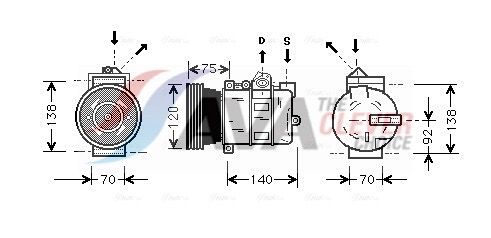 Kompressor, Klimaanlage AVA QUALITY COOLING AUAK043