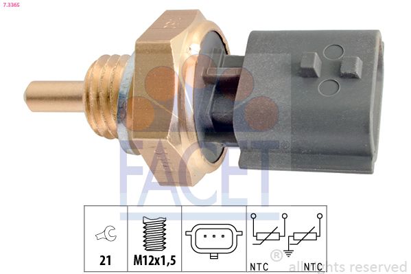 Sensor, Kühlmitteltemperatur FACET 7.3365