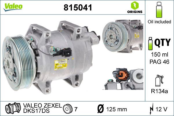 Kompressor, Klimaanlage VALEO 815041