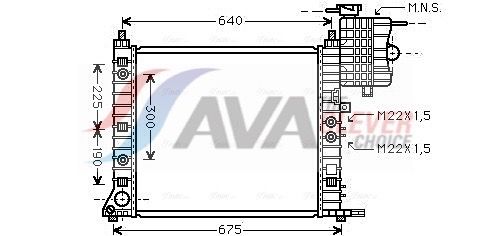Kühler, Motorkühlung AVA QUALITY COOLING MSA2243