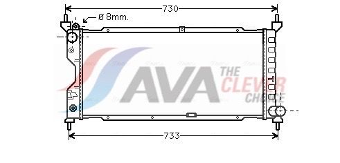 Kühler, Motorkühlung AVA QUALITY COOLING OLA2185