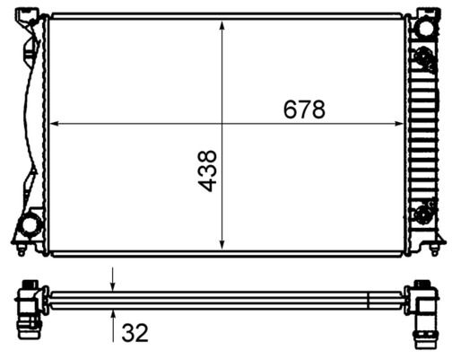 Kühler, Motorkühlung MAHLE CR830000S