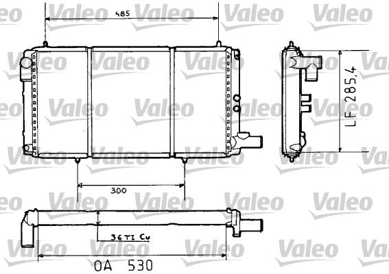 Kühler, Motorkühlung VALEO 730635