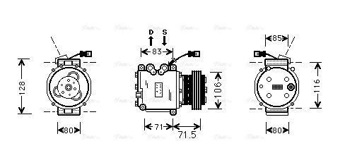 Kompressor, Klimaanlage AVA QUALITY COOLING hdak009
