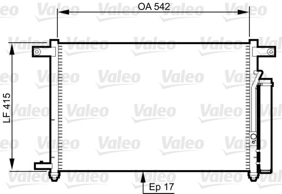 Kondensator, Klimaanlage VALEO 814344